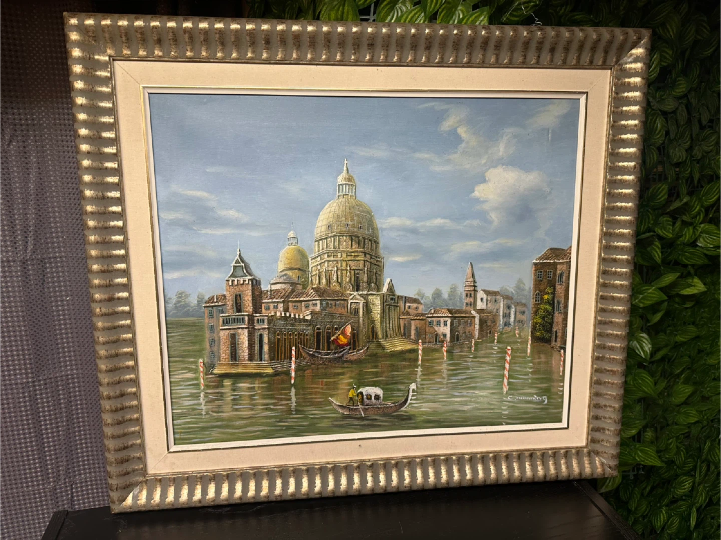 C. Manning Original Oil Painting of Venice Scene