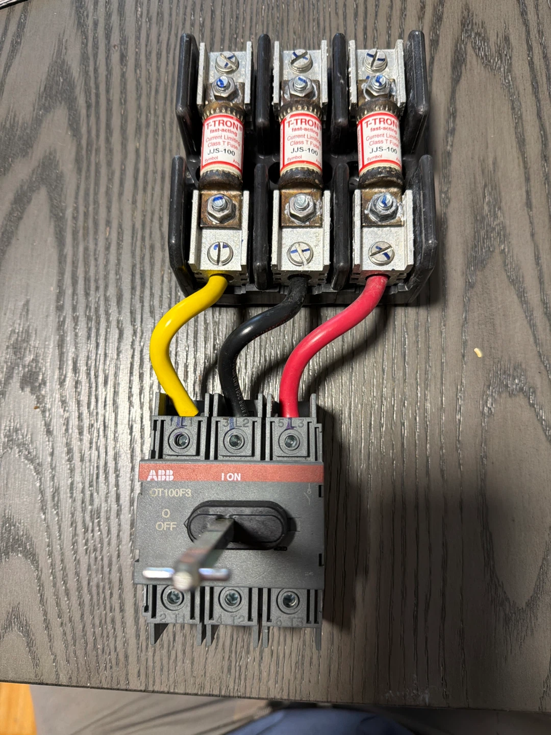 ABB OT100F3 Disconnect Switch with T-TRON JJS-100 Fuses