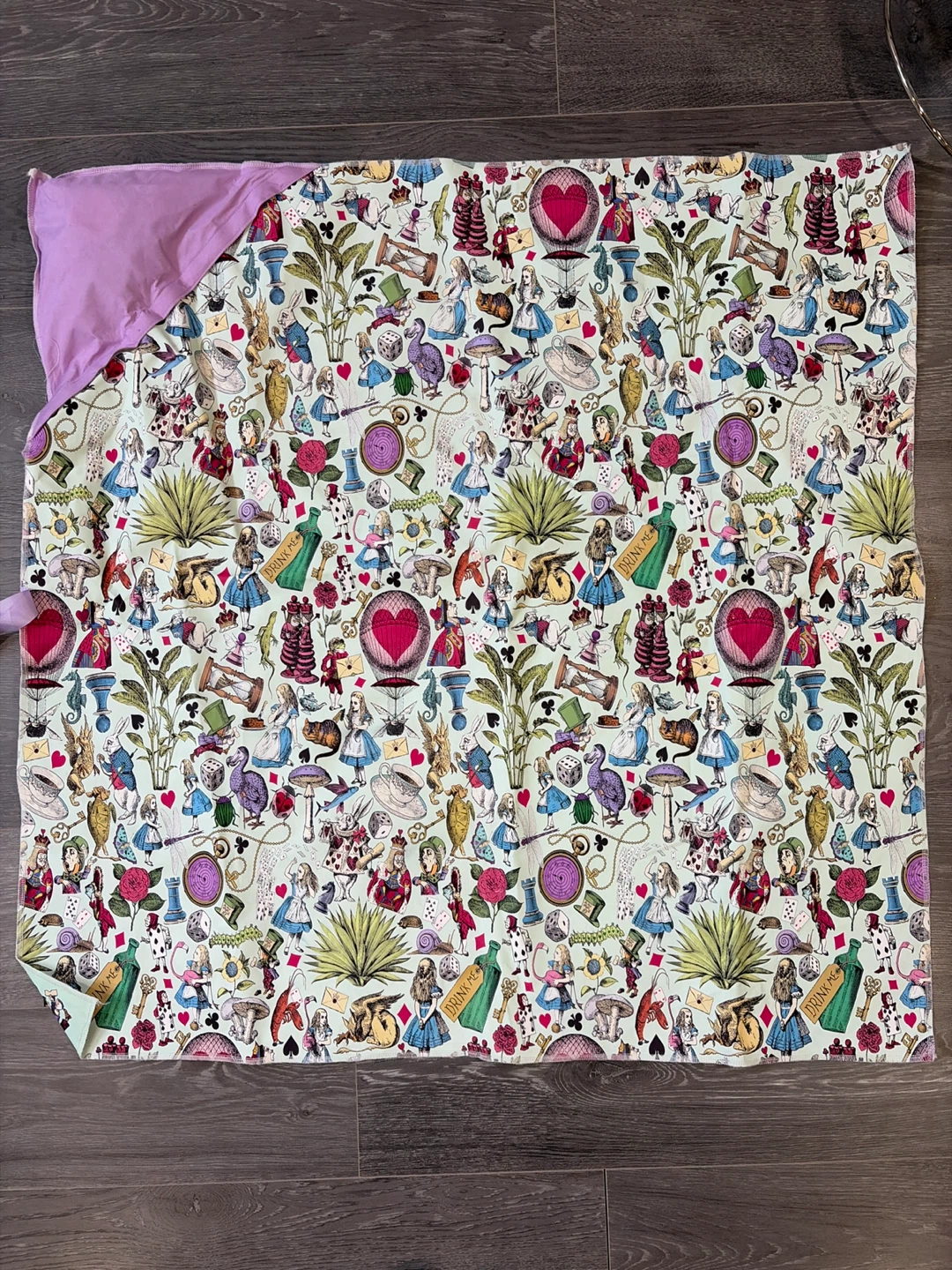 Alice in Wonderland Themed Game Mat with Pieces