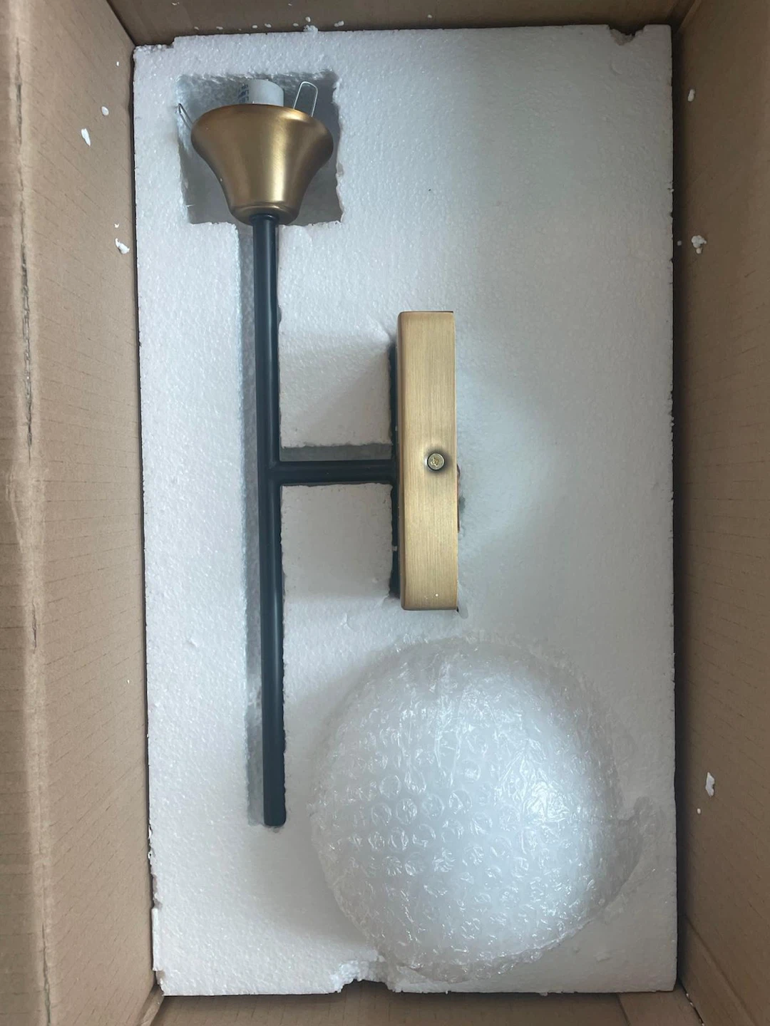 New - Modern Wall Sconce Light Fixture with Frosted Globe - photo 3