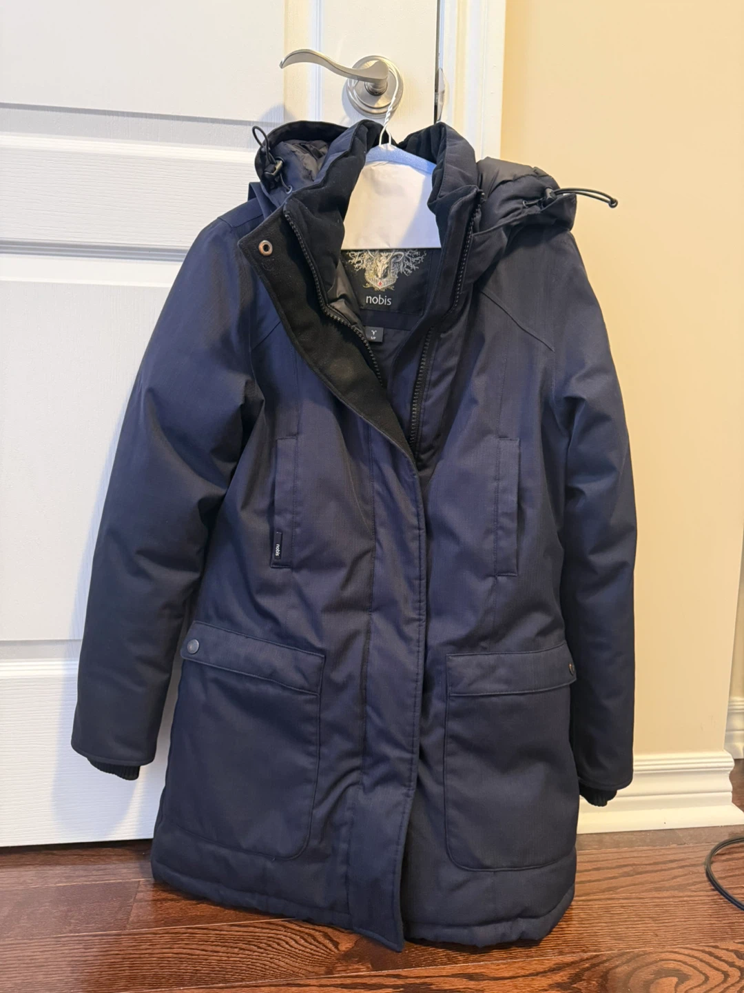 Nobis Women's Navy Blue Parka with Fur Hood - photo 2