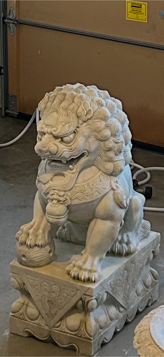 LimeStone Foo Dog Statues - photo 2