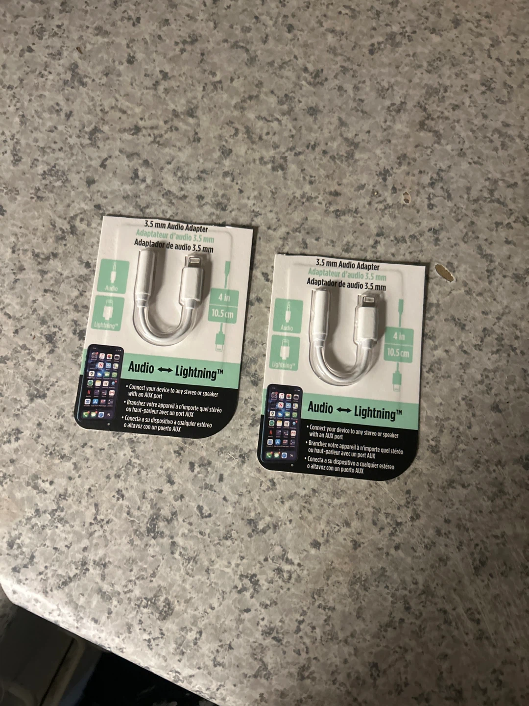 2 Pack Lightning to 3.5mm Audio Adapter