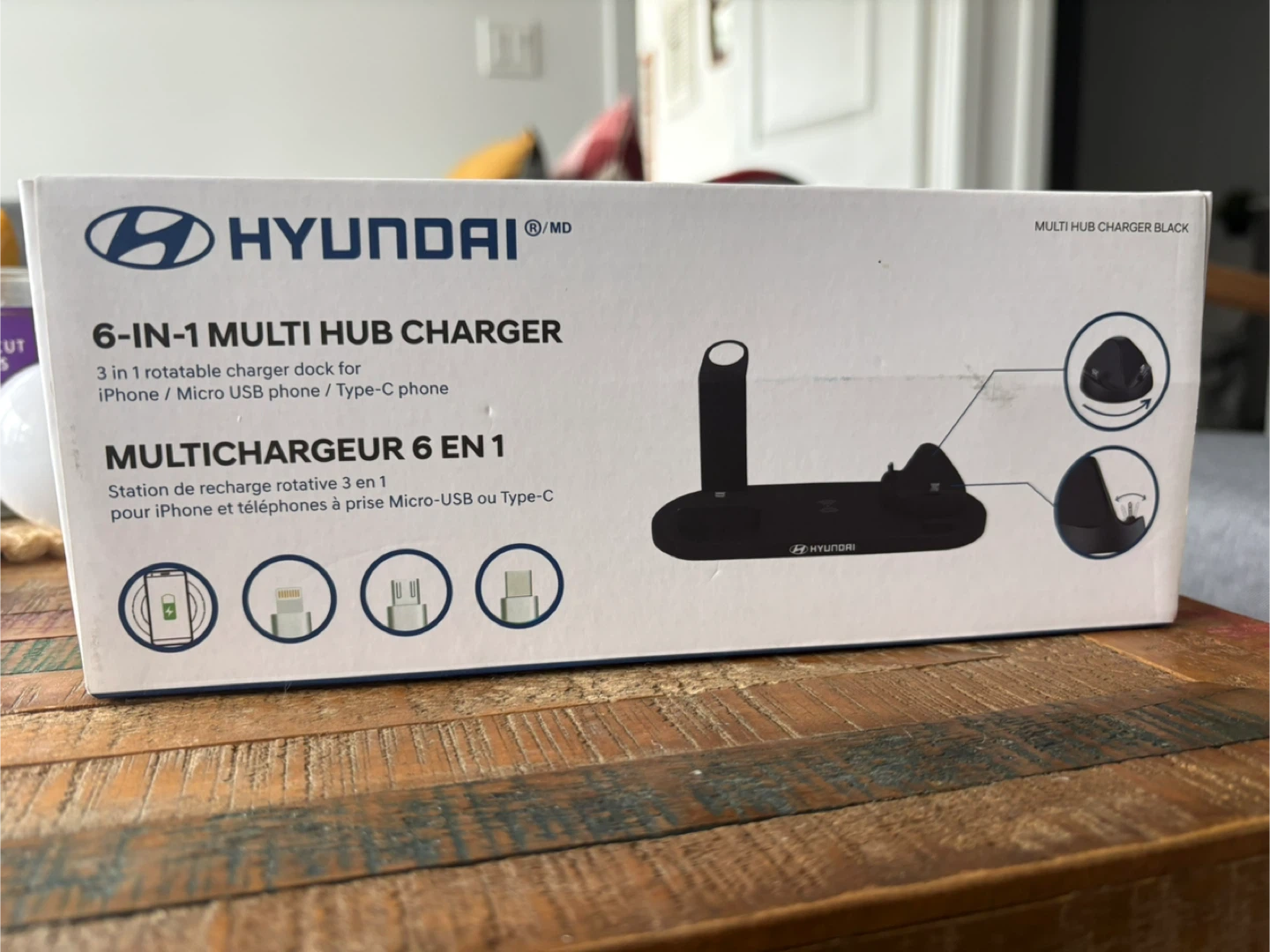 6-in-1 Multi Hub Charger Black - photo 2