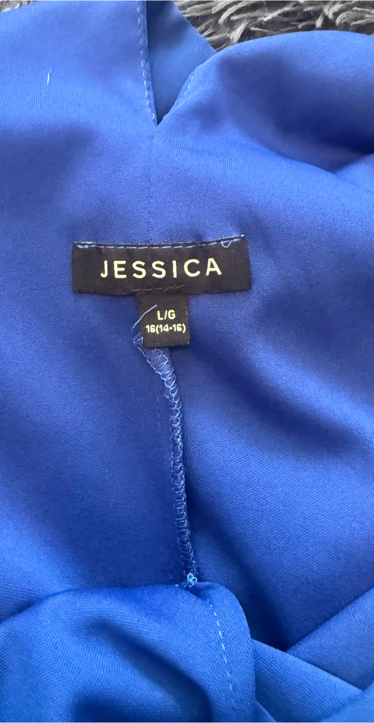 Jessica Blue Halter Neck Dress, size L, $10 - photo 3