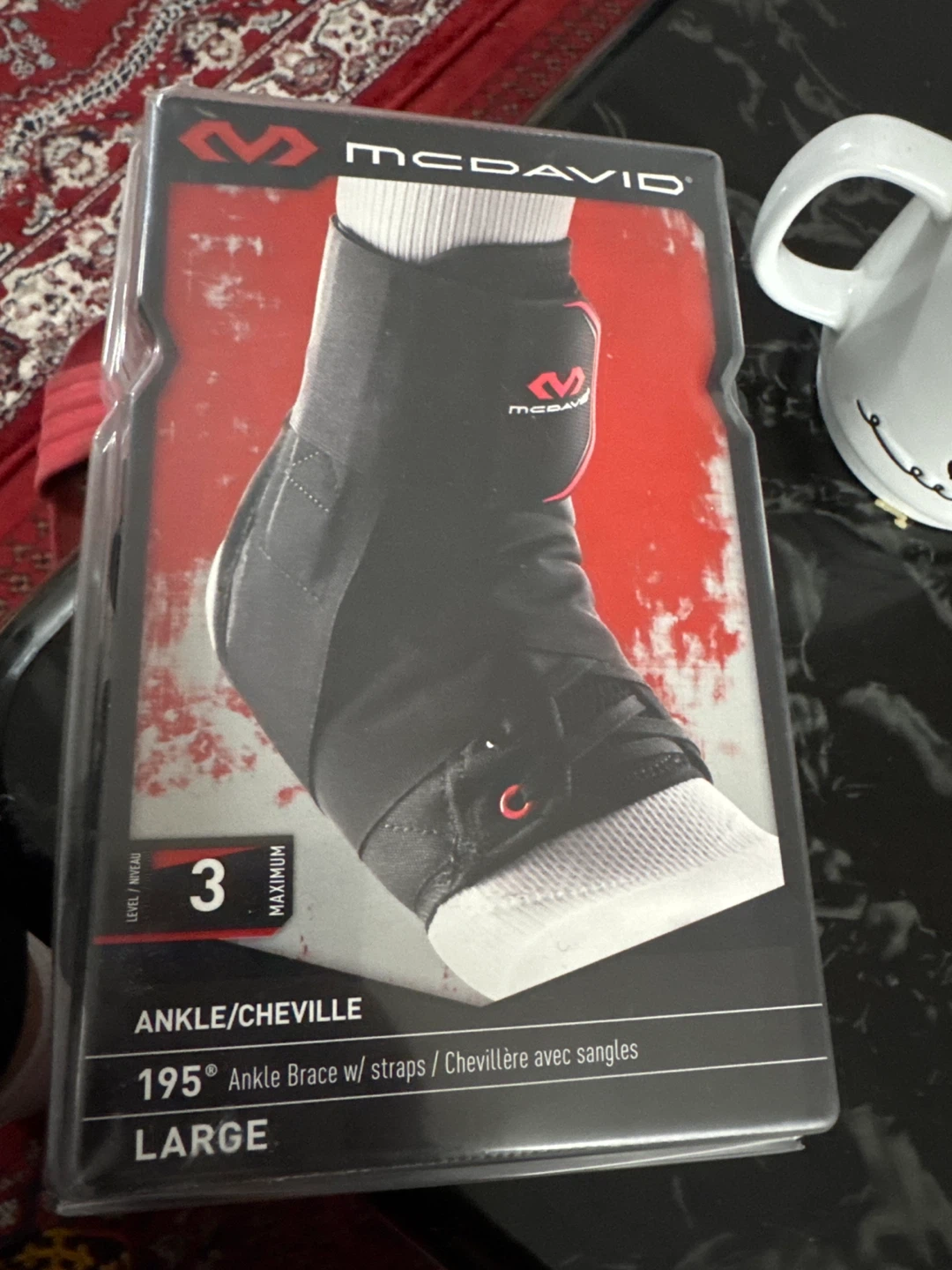 McDavid 195 Ankle Brace with Straps - Large