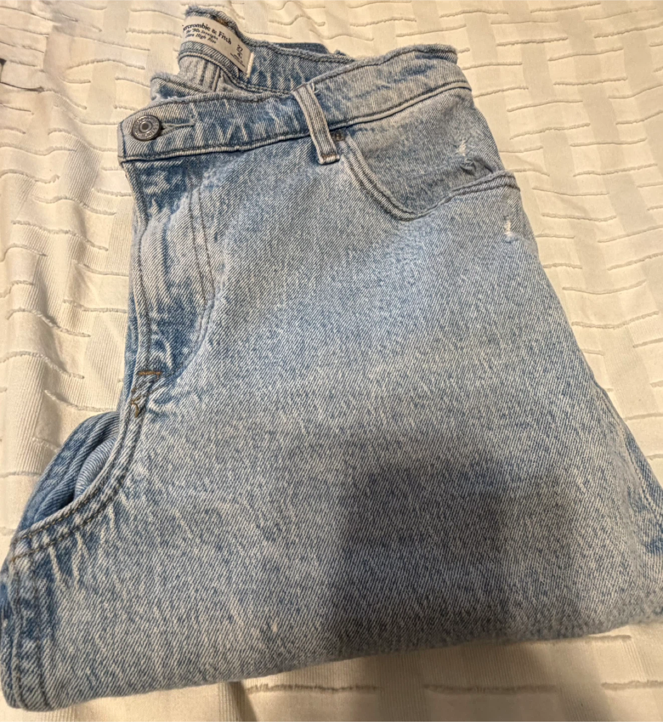 Abercrombie & Fitch Light Wash Denim Jeans Size 28 - photo 3