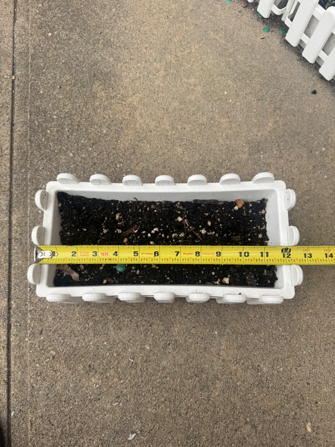 White Rectangular Planter Box with Fence Detail (Set of 4) - photo 4