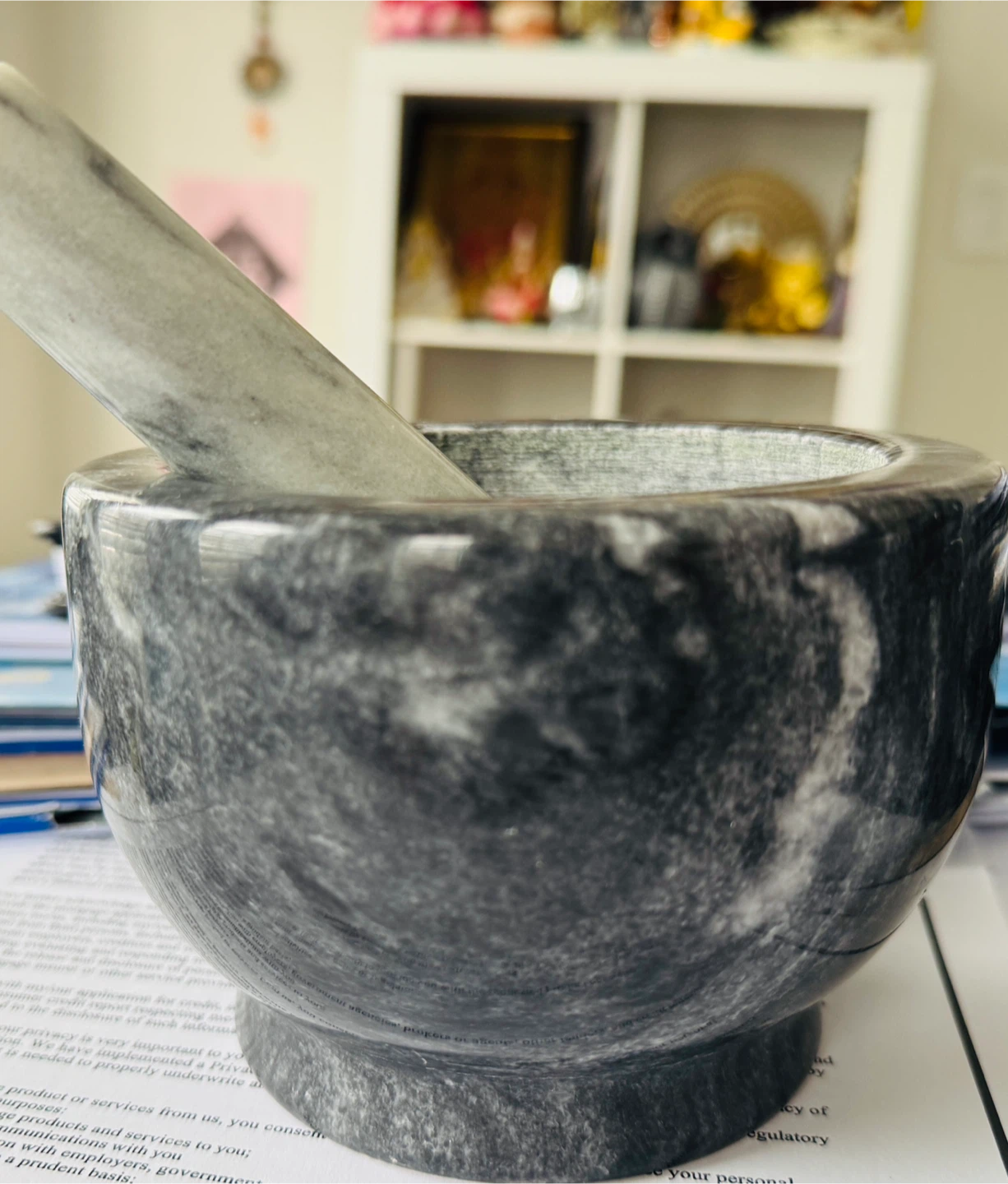 Marble Mortar and Pestle Set