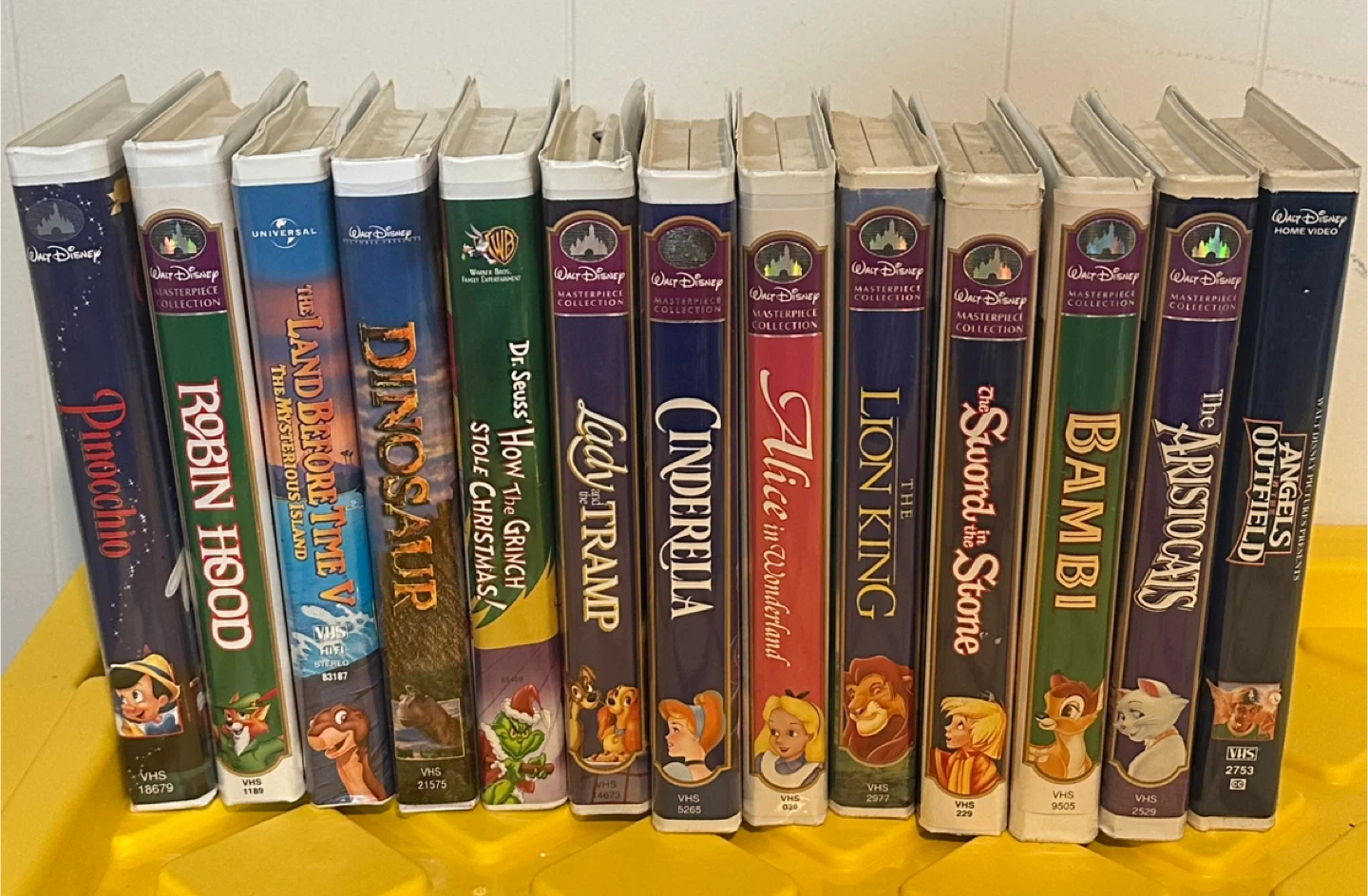 Collection of Walt Disney Masterpiece Collection VHS Tapes