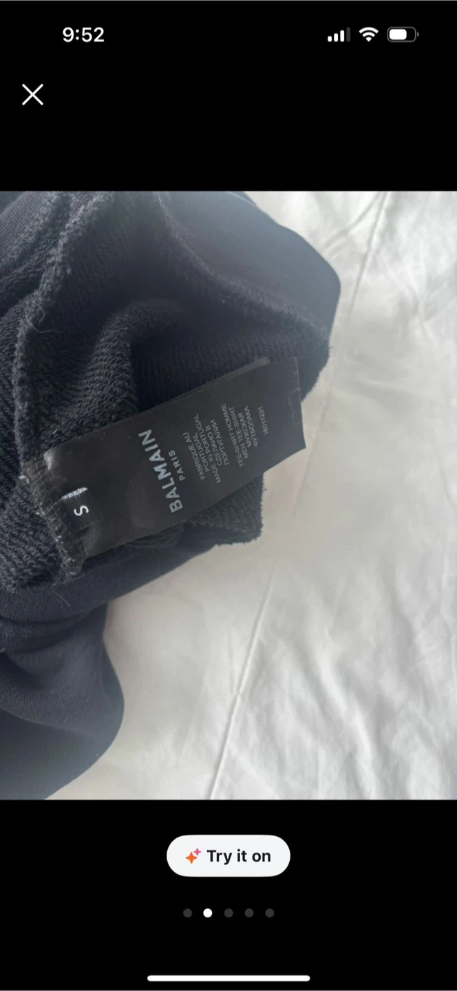 Balmain Black Crewneck Sweatshirt Size S - photo 2