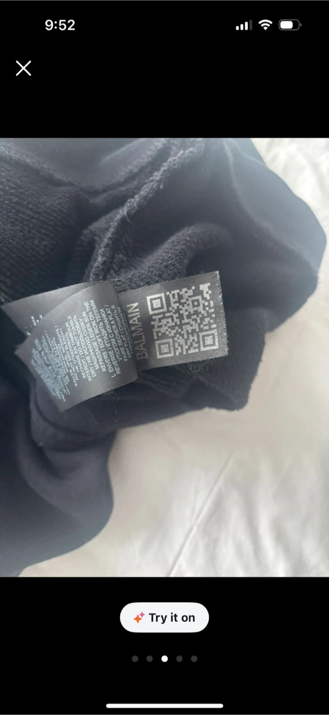Balmain Black Crewneck Sweatshirt Size S - photo 3