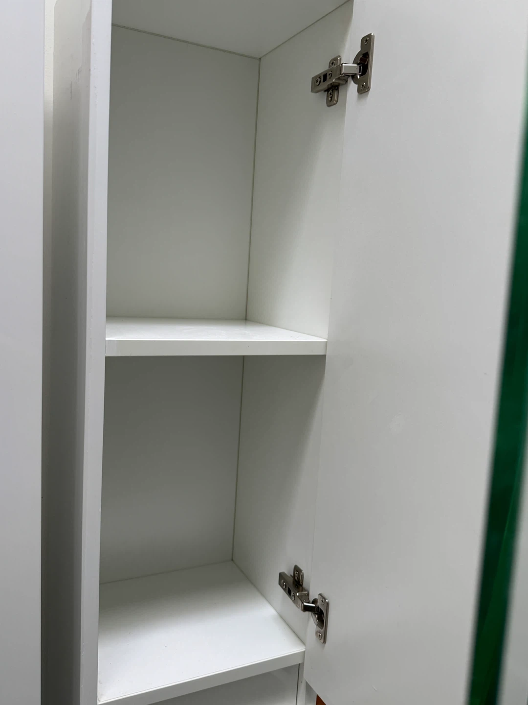 White Storage Cabinet with Doors