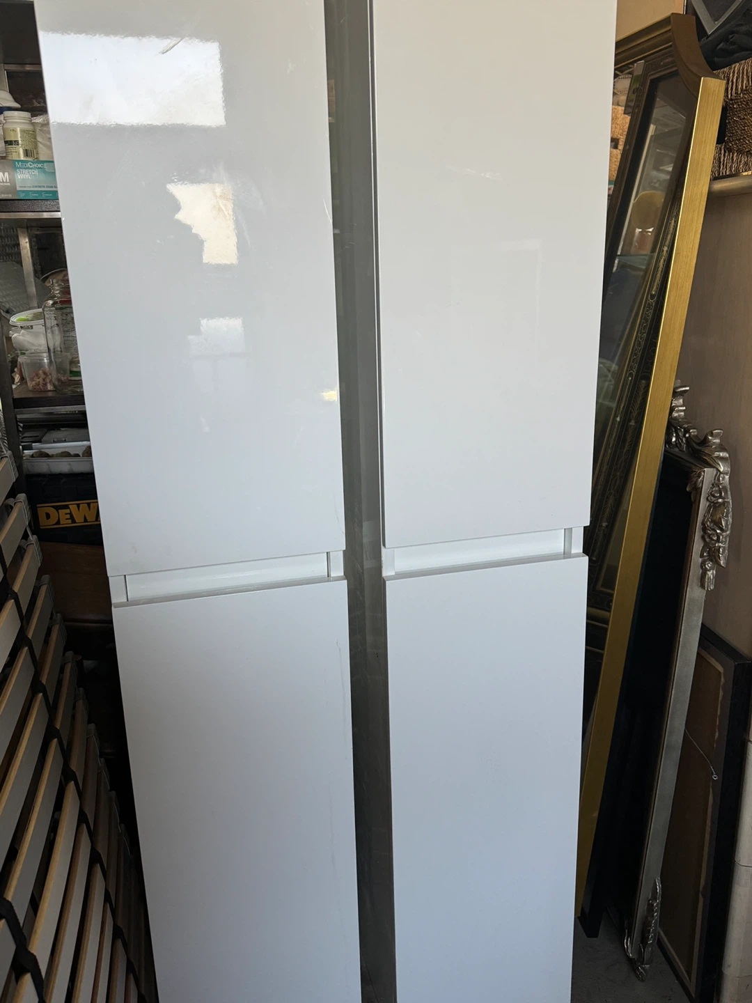 White Storage Cabinet with Doors - photo 5