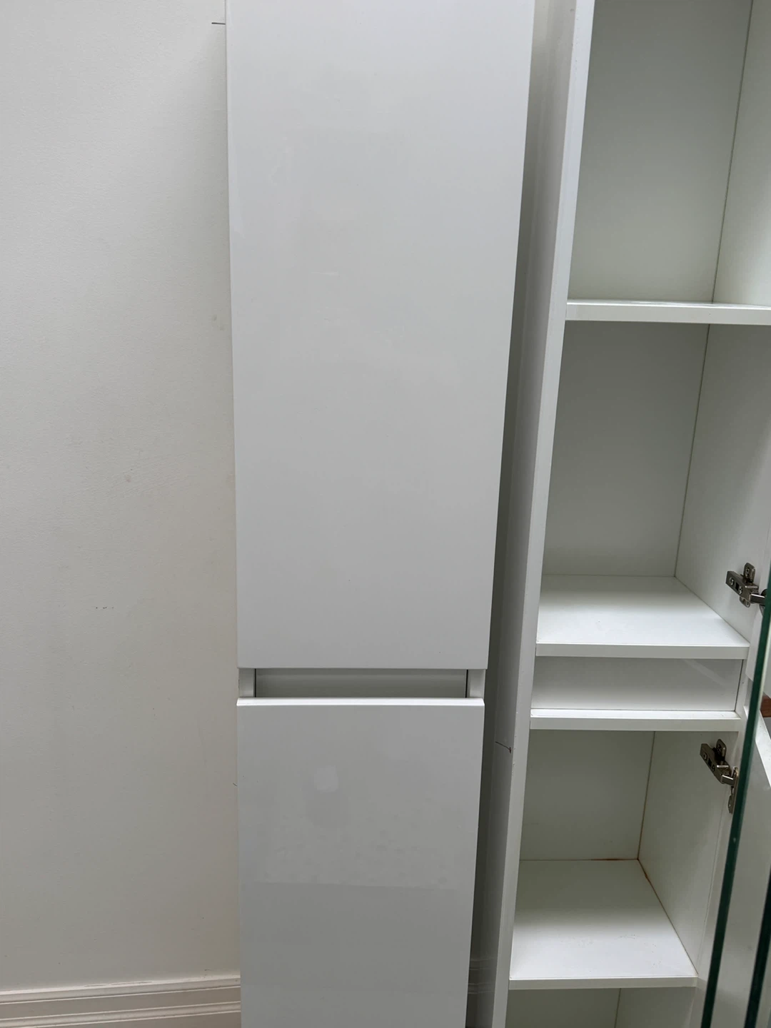 White Storage Cabinet with Doors - photo 3