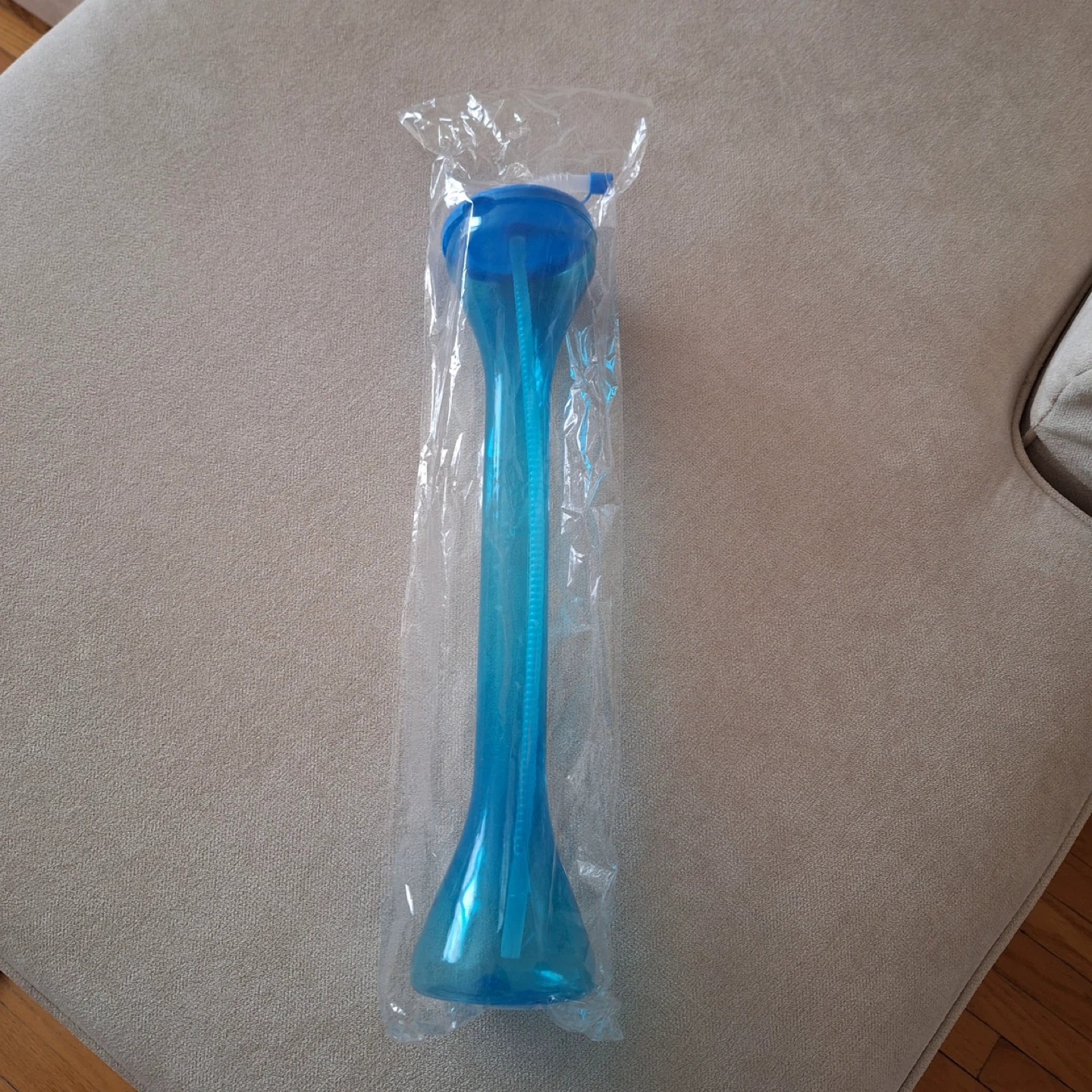 Blue Novelty Tall Drink Tumbler with Straw