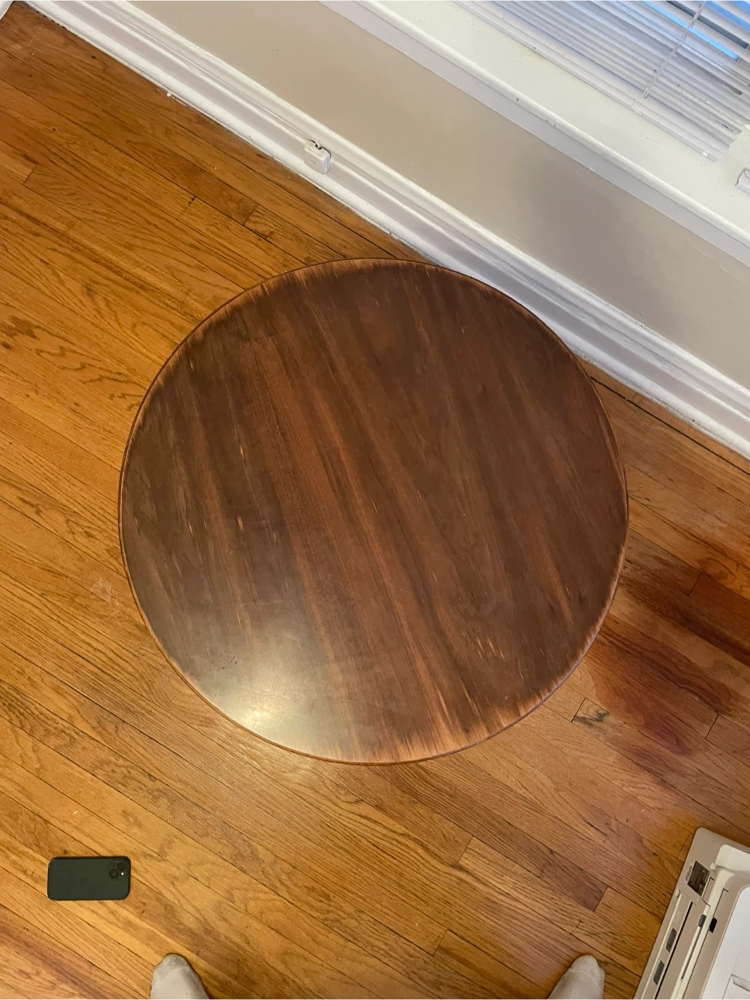 Round Wood Side Table - photo 3