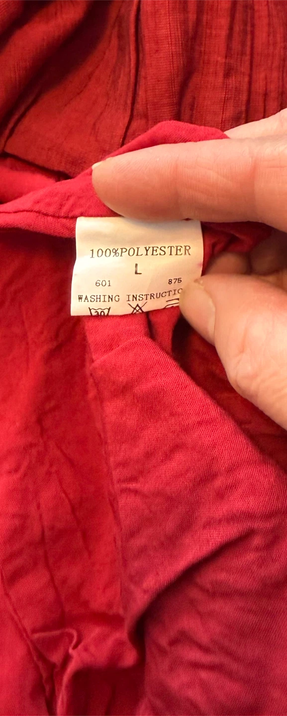 Maroon Polyester Dress - Size L, $10 - photo 3