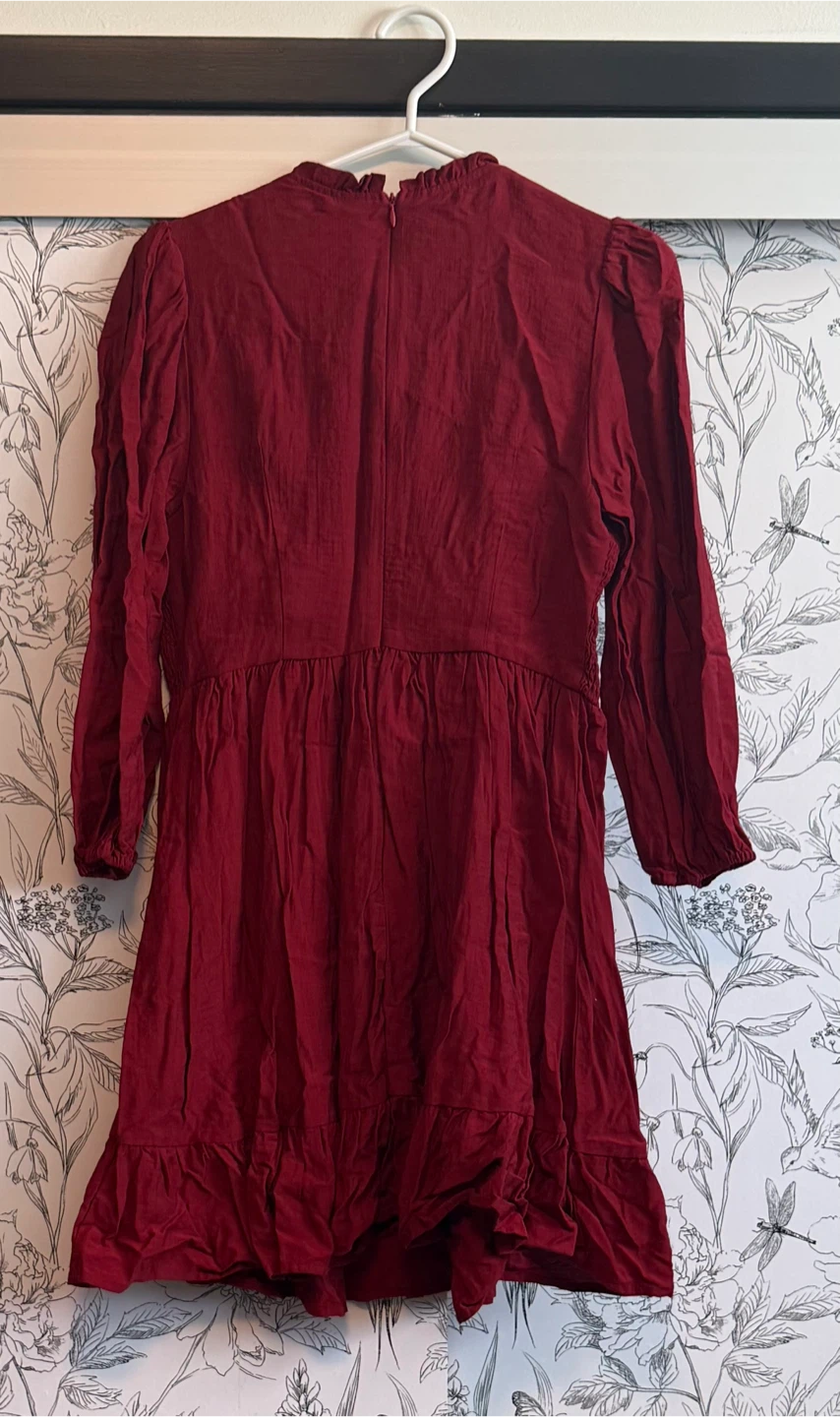 Maroon Polyester Dress - Size L, $10 - photo 2