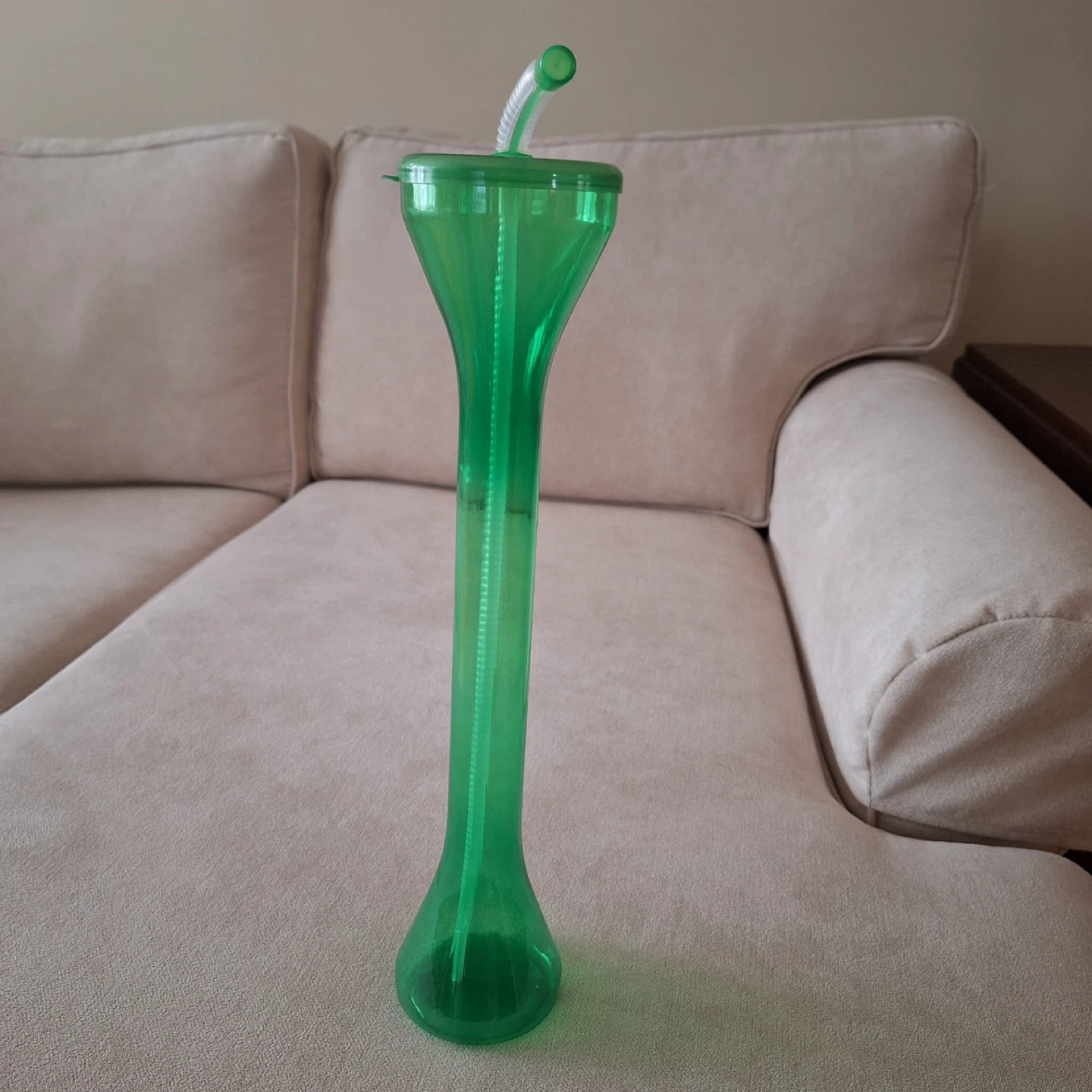 Green Novelty Plastic Tumbler Cup with Straw - photo 2