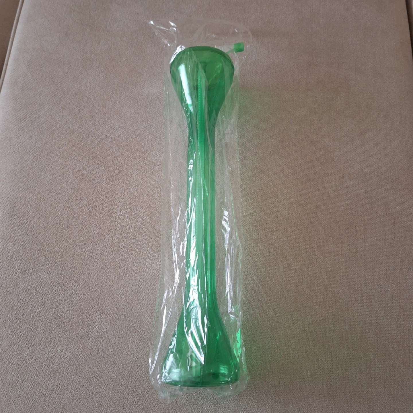 Green Novelty Plastic Tumbler Cup with Straw