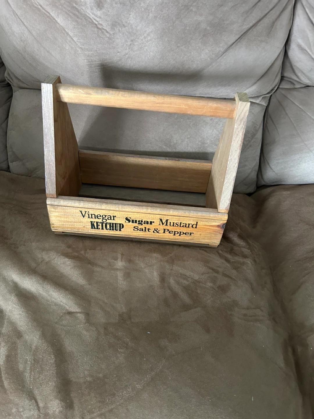 Coca-Cola Wooden Caddy Condiment Holder