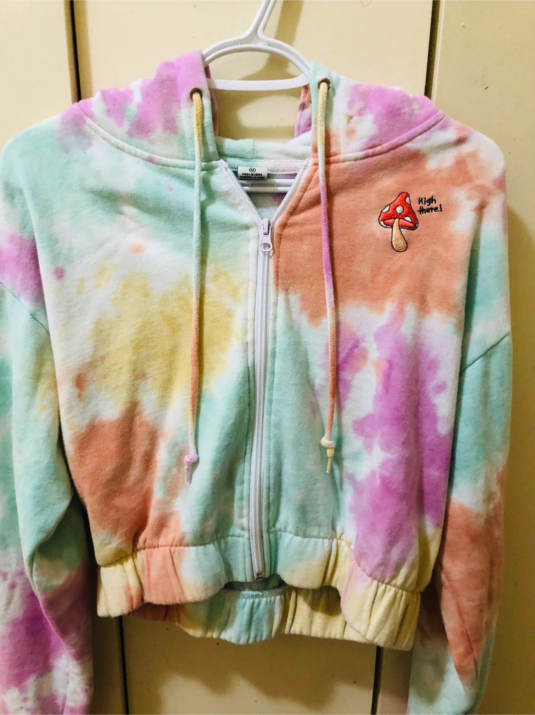 Jac Vanek Tie Dye Cropped Hoodie