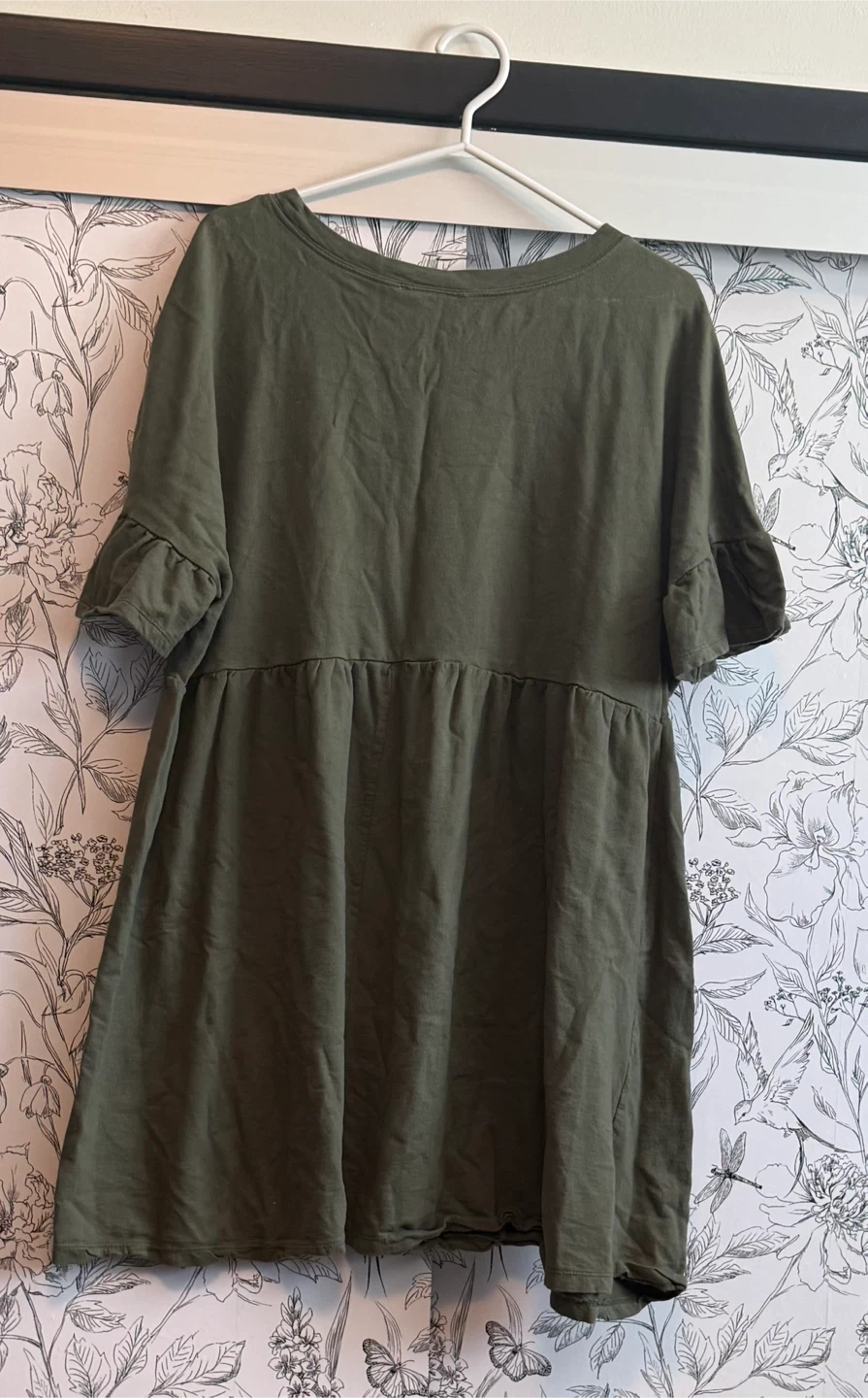 Jillian Harris Olive Green Babydoll Dress L/G, $10 - photo 2