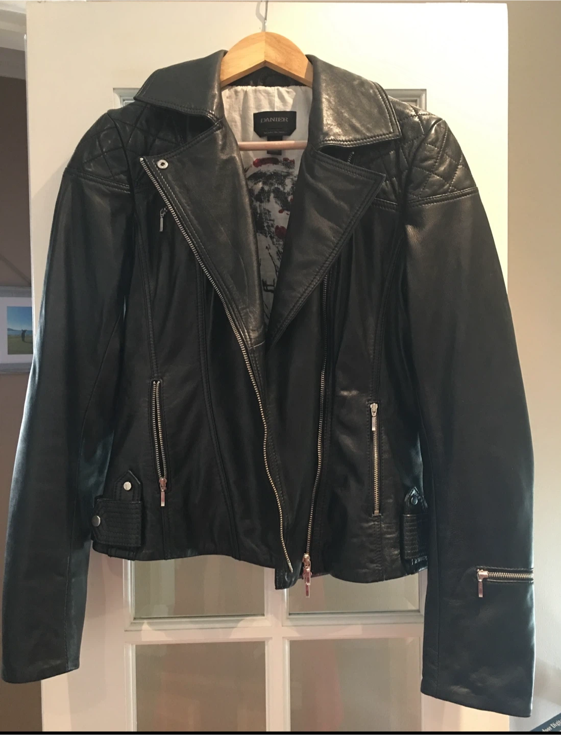 Danier Black Lamb Leather Jacket