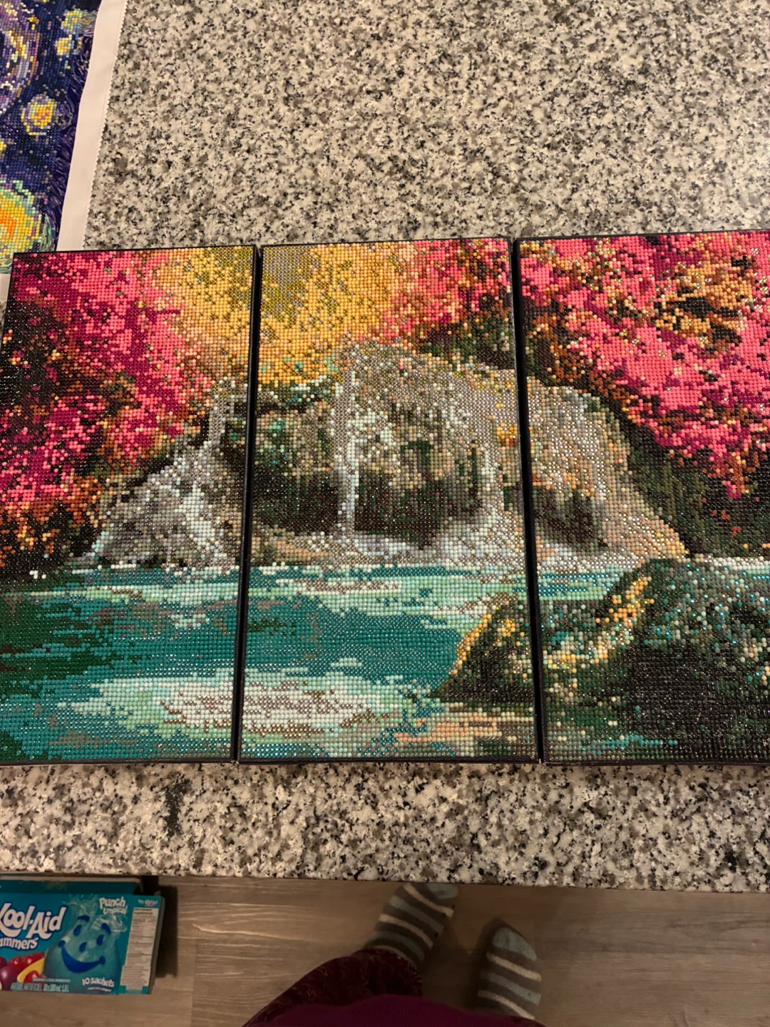 Set of 3 Diamond Art Paintings - Waterfall Scenery
