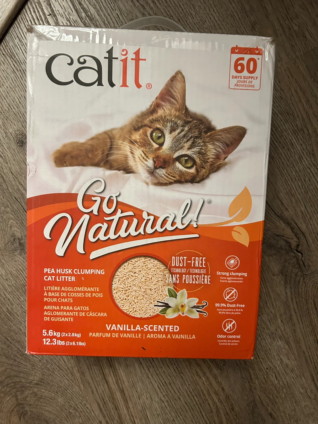 Catit Go Natural! Pea Husk Clumping Cat Litter - Vanilla Scented