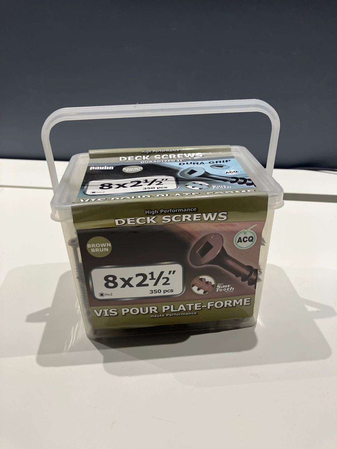 Paulin 8 x 2 1/2 inch Deck Screws - Brown Brun (350 pcs) - photo 4