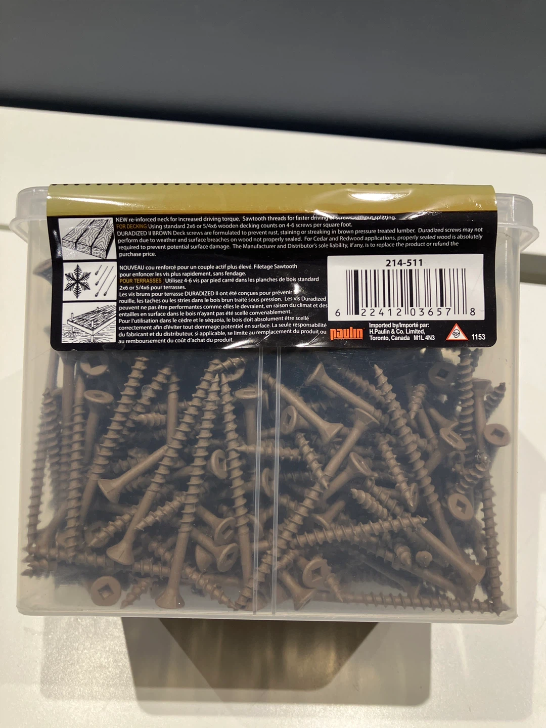 Paulin 8 x 2 1/2 inch Deck Screws - Brown Brun (350 pcs) - photo 3