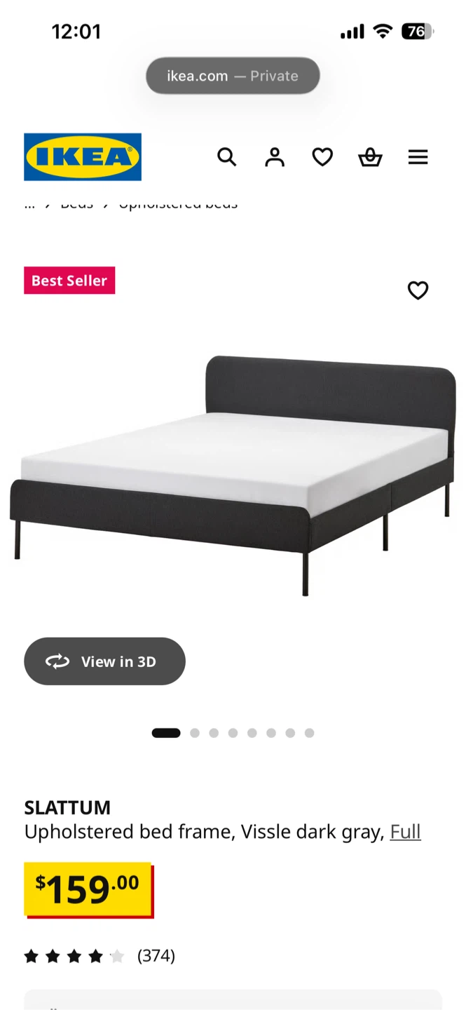 Full (double) bed frame and mattress - photo 3