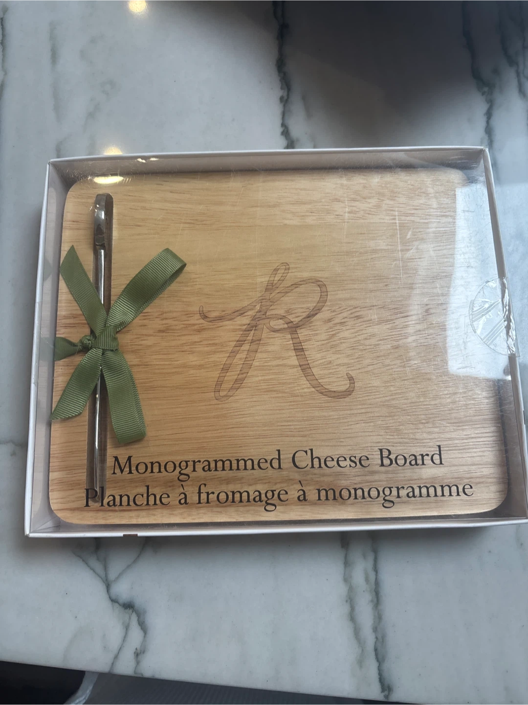 Monogrammed Cheese Board with Spreader (R)