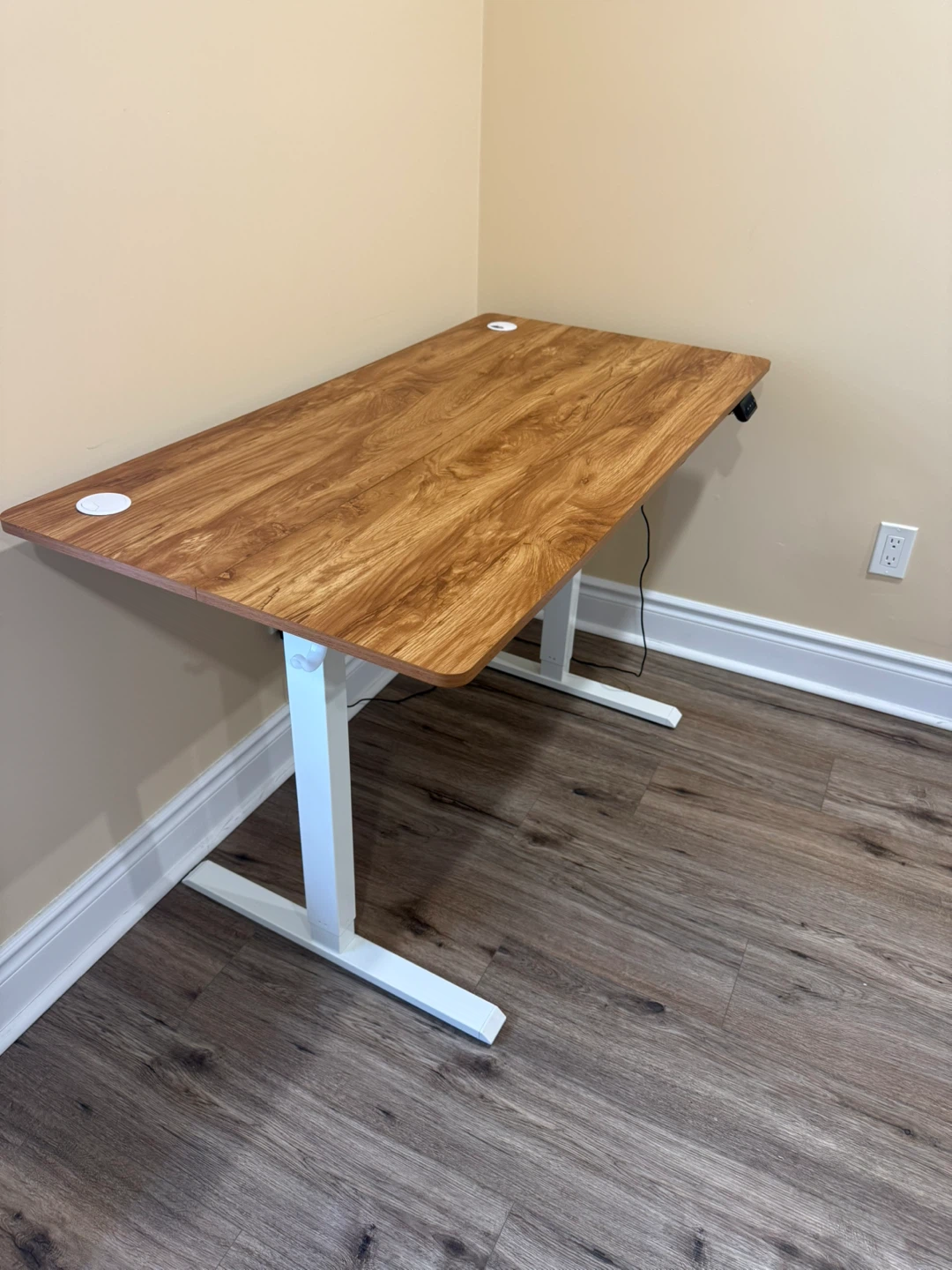Adjustable Standing Desk with Wood Grain Top - photo 3