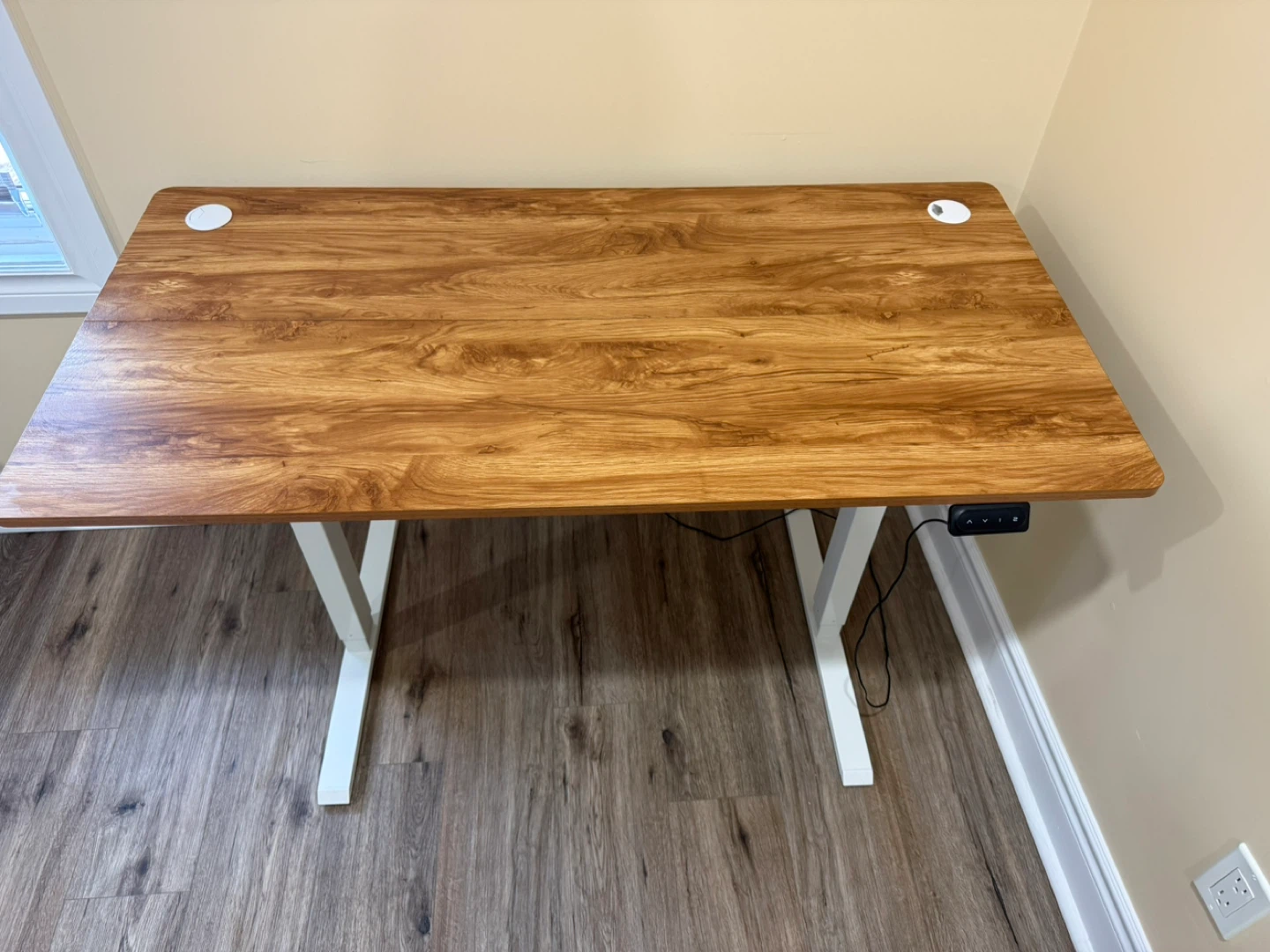 Adjustable Standing Desk with Wood Grain Top - photo 2