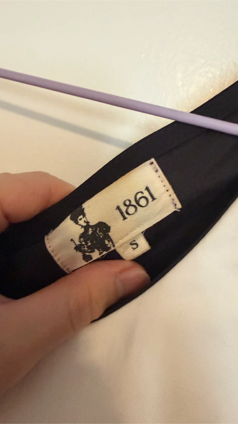 Boutique 1861 Black Dress with White Peter Pan Collar - Size S - photo 3
