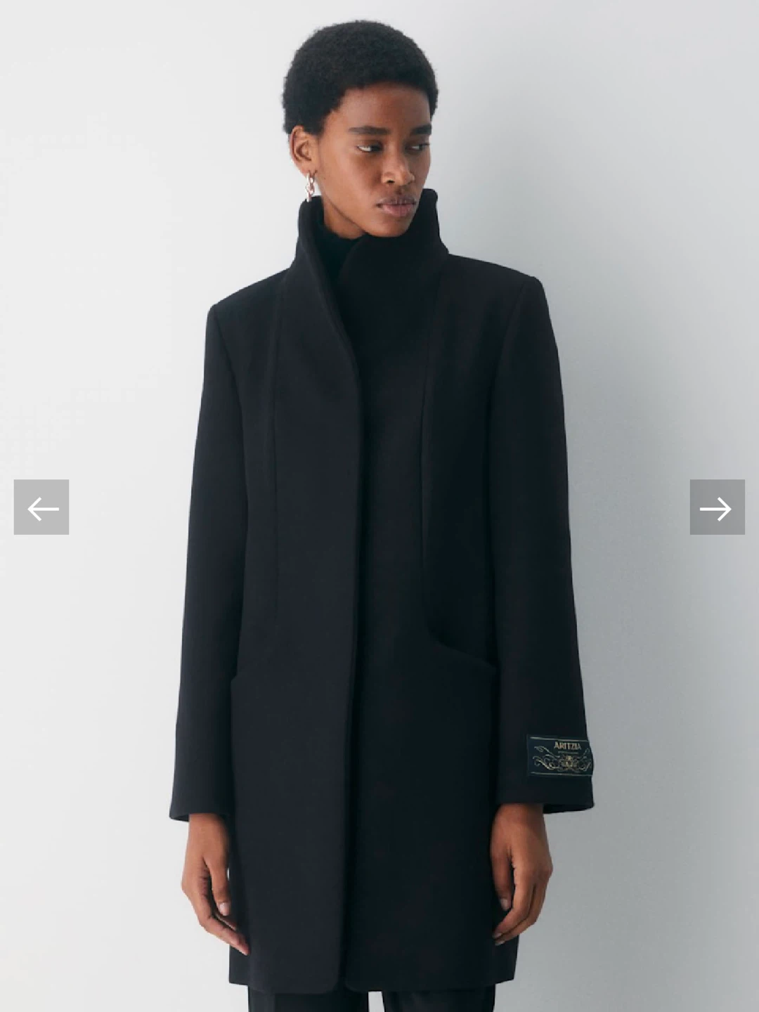 Wilfred Black cocoon coat