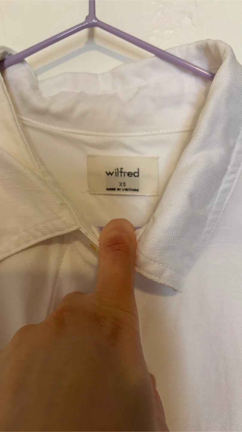 Wilfred XS white cropped button down shirt - photo 2