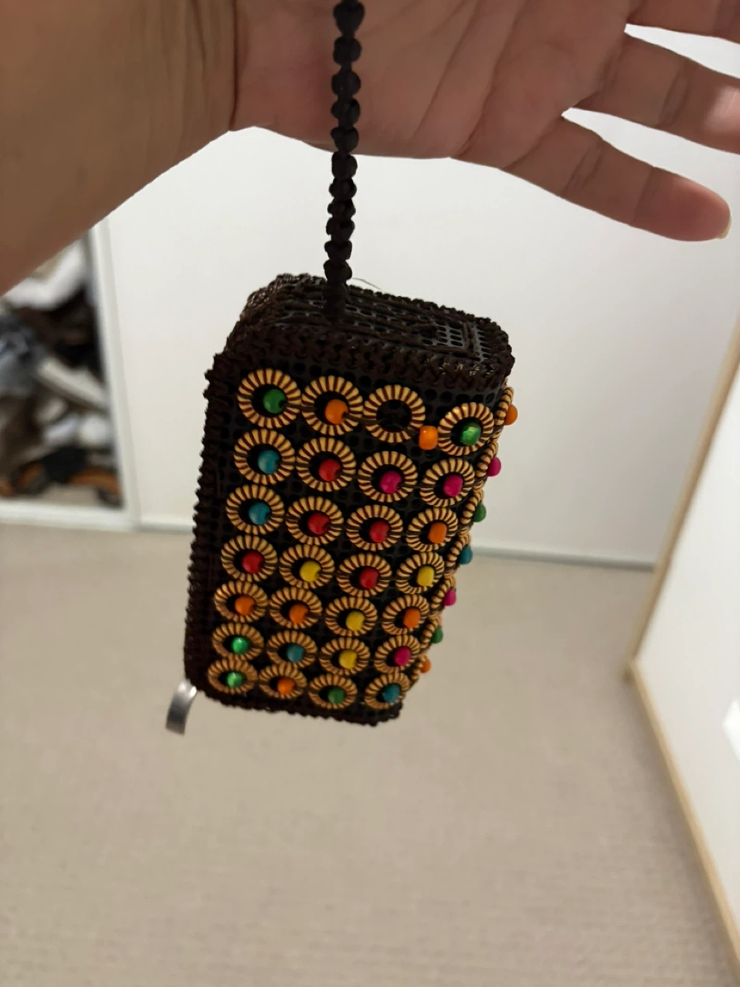 Crocheted Coin Purse with Beaded Design - photo 2