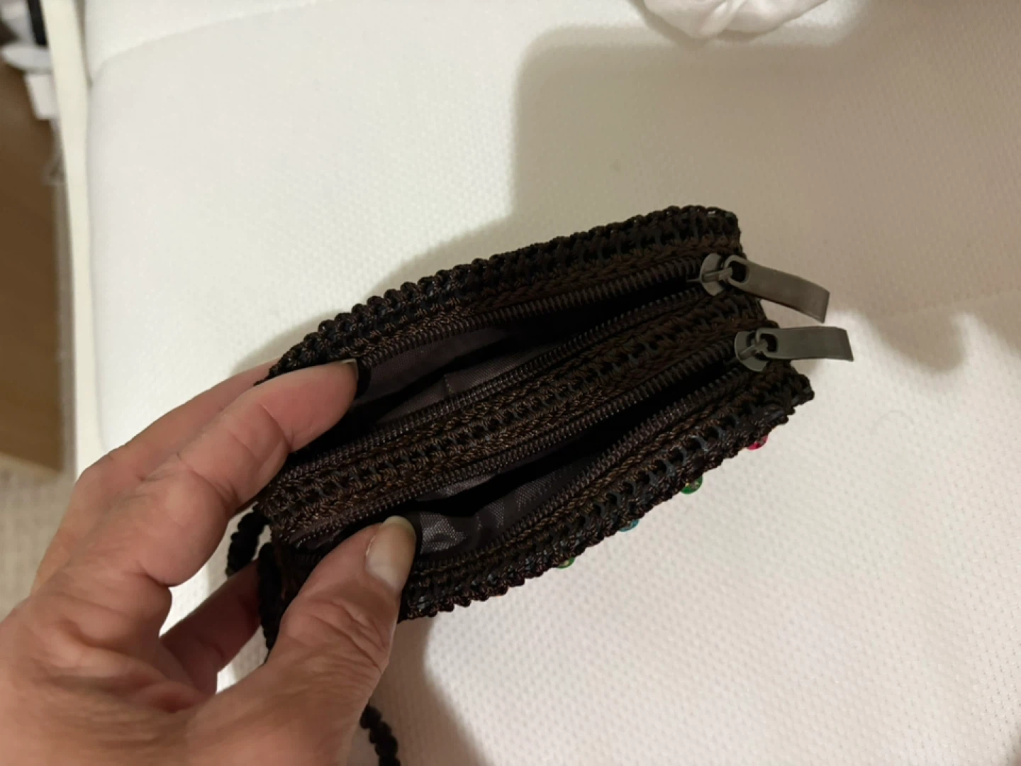 Crocheted Coin Purse with Beaded Design - photo 5