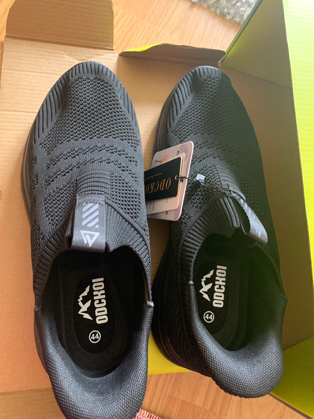 ODCKOI Black Knit Slip-On Shoes Size 44 - photo 2