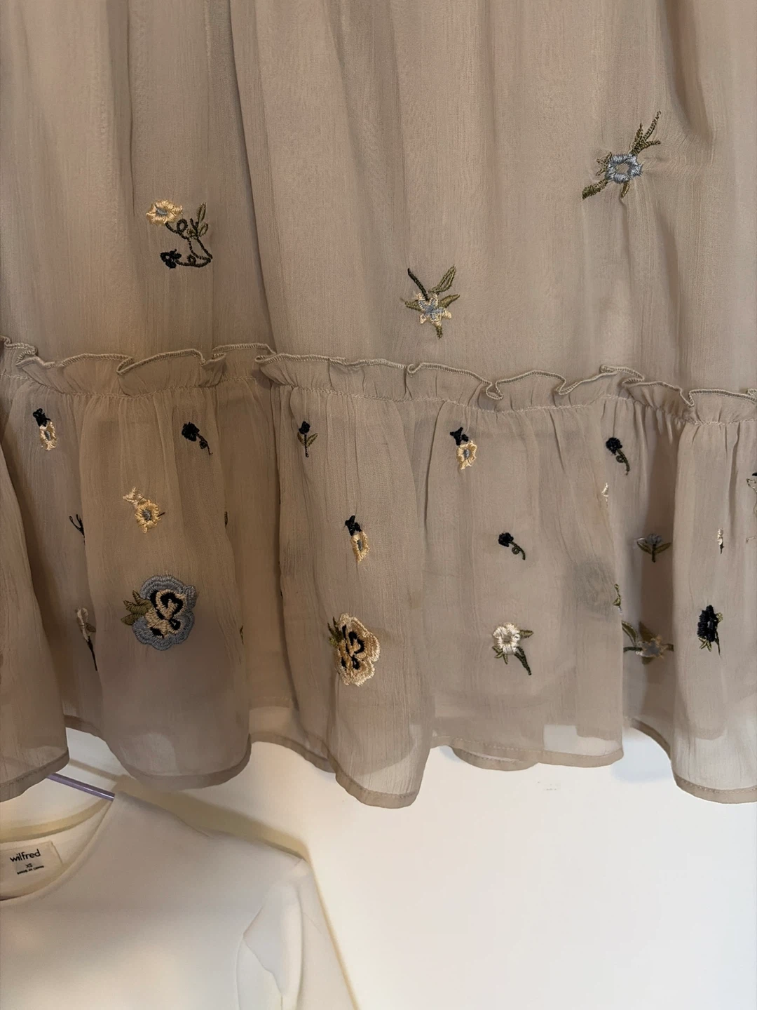 Embroidered Chiffon Dress - photo 3