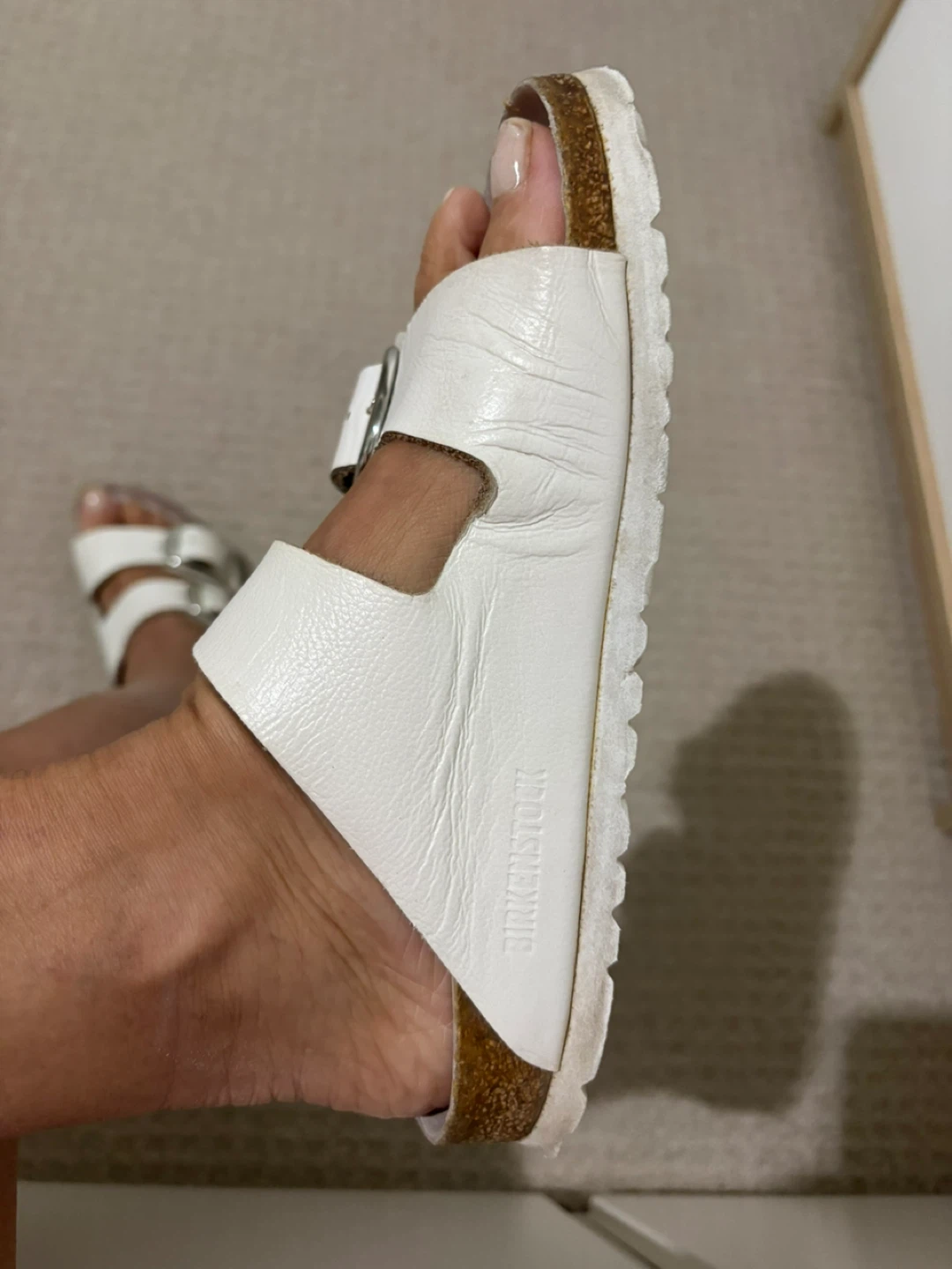Birkenstock White Leather Sandals
