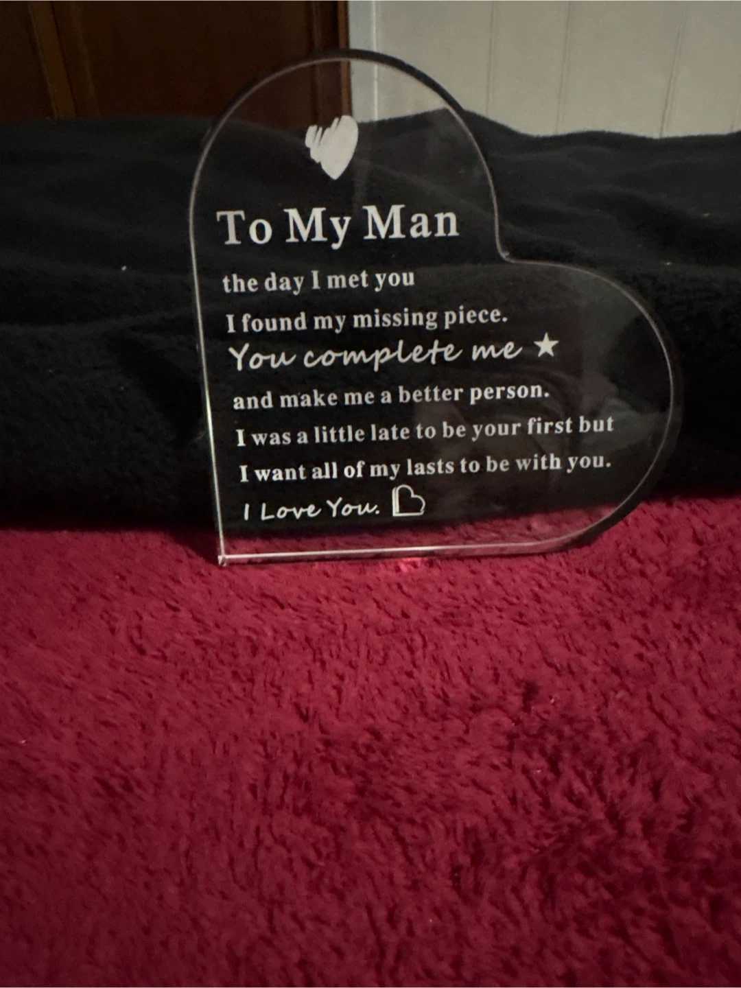 Heart-shaped 'To My Man' Keepsake - photo 2