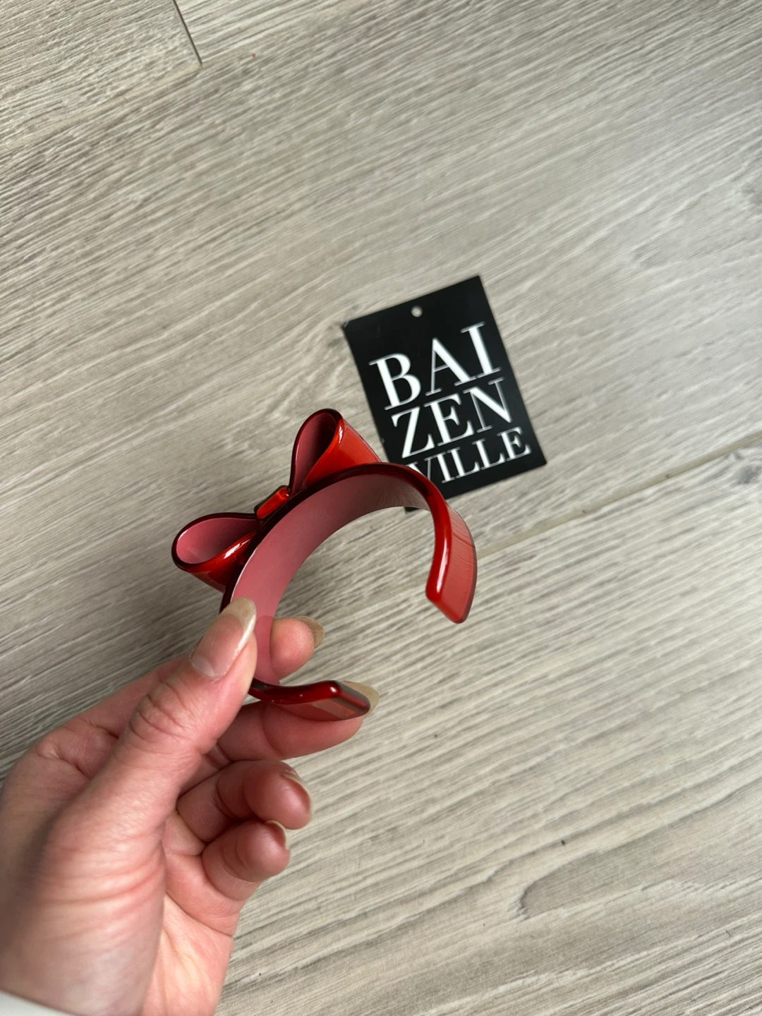 Baizenville Red Bow Cuff Bracelet - photo 2