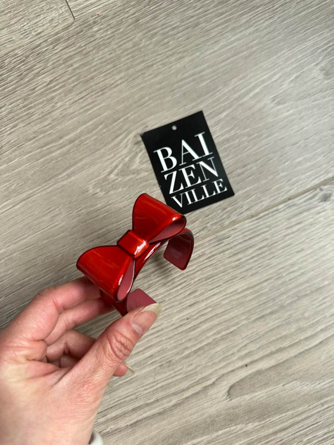 Baizenville Red Bow Cuff Bracelet