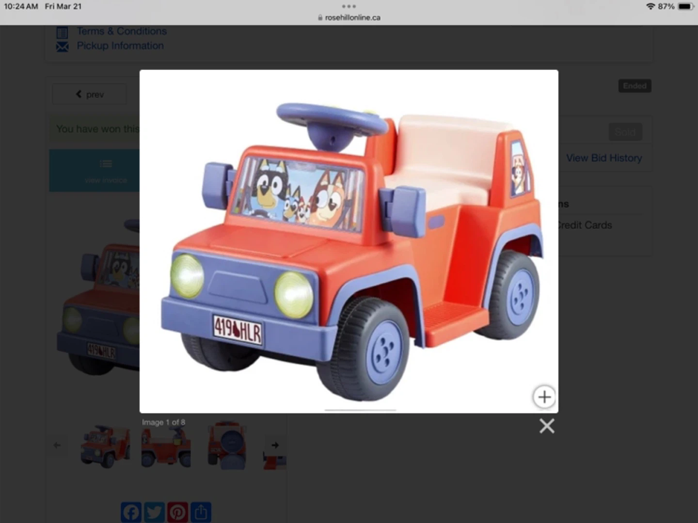 BLUEY 6v ride on bus/car/truck - photo 3