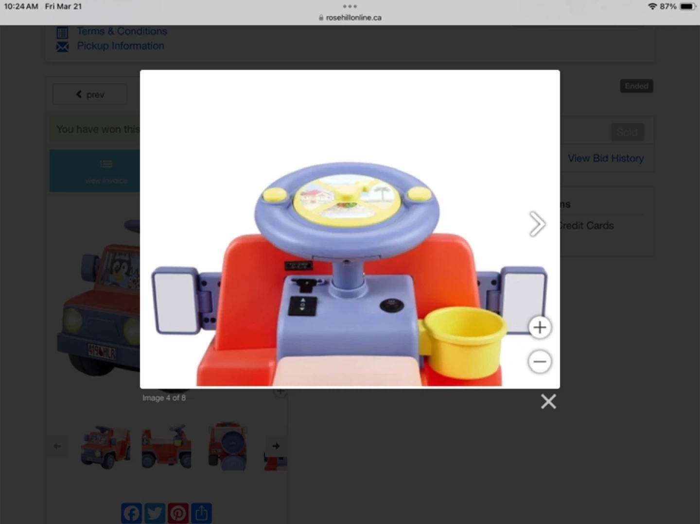 BLUEY 6v ride on bus/car/truck